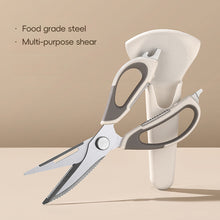 Load image into Gallery viewer, High-Quality 6-in-1 Powerful Kitchen Scissors Detachable Multi-functional Magnetic Storage Pouch Fish Scale Plane Peeler Crack Walnut Corkscrew

