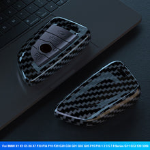 Load image into Gallery viewer, Carbon Fiber Car Key Case ABS Cover Protected Fob For BMW X1 X3 X5 X6 X7 F30 F34 F10 F20 G20 G30 G01 G02 G05 F15 F16 1 2 3 5 7 8 Series G11 G32 530 320li
