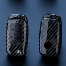 Load image into Gallery viewer, ABS Carbon Fiber Car Key Case Cover Protected Fob For VW Volkswagen Tiguan MK2 For SEAT Ateca Leon FR 2 Ibiza
