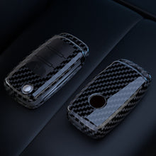 Load image into Gallery viewer, ABS Carbon Fiber Car Key Case Cover Protected Fob For VW Volkswagen Tiguan MK2 For SEAT Ateca Leon FR 2 Ibiza
