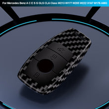 Load image into Gallery viewer, Carbon Fiber Car Key Case Cover ABS Protected Fob For Mercedes Benz A C E S G GLS CLA Class W213 W177 W205 W222 X167 W176 AMG
