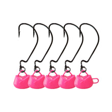Load image into Gallery viewer, 5PCS 5/7/10G Ned Rig Offset Shank EWG Hook Used With Lure Soft Bait For Black Bass Weedless Swimbait Jig Head

