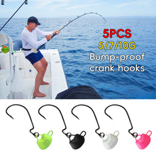 Load image into Gallery viewer, 5PCS 5/7/10G Ned Rig Offset Shank EWG Hook Used With Lure Soft Bait For Black Bass Weedless Swimbait Jig Head
