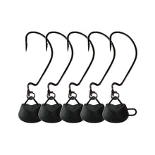 Load image into Gallery viewer, 5PCS 5/7/10G Ned Rig Offset Shank EWG Hook Used With Lure Soft Bait For Black Bass Weedless Swimbait Jig Head

