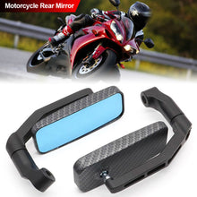 Load image into Gallery viewer, Pair Adjustable Motorcycle Side Mirror Anti-Glare Rearview Mirror With 8mm/ 10mm Threads For Honda Kawasaki Suzuki

