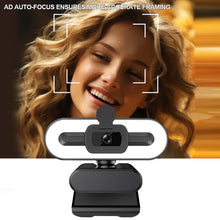 Load image into Gallery viewer, Full HD 1080P 2K 4K Webcam PC Laptop Auto Focus Webcam Live Streaming Flexible with Microphone Live Broadcast and Light
