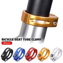Load image into Gallery viewer, Aluminum Alloy Bicycle Seat Post Clamp Bolt Screw Lock 28.6mm Saddle Seatpost Tube Clamp For MTB Road Bike Fixed Gear
