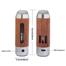 Load image into Gallery viewer, Car Walnut Ashtray Handmade Environmental Driving Cigarette Holder USB Charge Anti Fly Ash Portable Creative Ashtray Smoking Accessories
