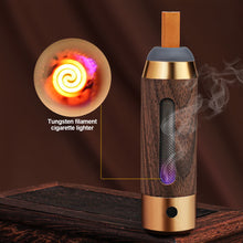 Load image into Gallery viewer, Car Walnut Ashtray Handmade Environmental Driving Cigarette Holder USB Charge Anti Fly Ash Portable Creative Ashtray Smoking Accessories
