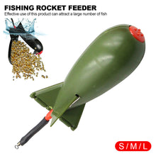 Load image into Gallery viewer, Fishing Rocket Feeder Spod Bomb Carp Fishing Rocket Feeder Float Lure Bait Holder Pellet Rocket Feeder Gear Accessories
