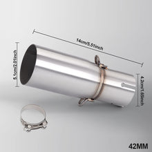 Load image into Gallery viewer, Motorcycle Modification Exhaust Pipe Middle Section 28-45mm Adapter 51mm Exhaust Section Non-destructive Install

