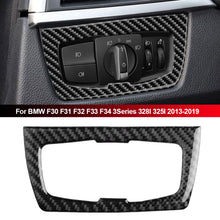 Load image into Gallery viewer, Carbon Fiber Auto Headlight Switch Frame Interior Cover Trim Accessories For BMW F30 F31 F32 F33 F34 3Series 328I 325I 2013-2019

