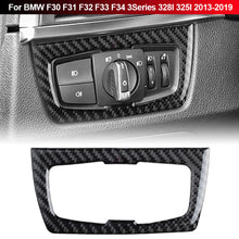 Load image into Gallery viewer, Carbon Fiber Auto Headlight Switch Frame Interior Cover Trim Accessories For BMW F30 F31 F32 F33 F34 3Series 328I 325I 2013-2019
