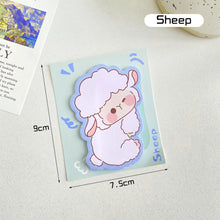 Load image into Gallery viewer, Cute Animal Sticky Notes Cute Cartoon Memo Pad Ins Kawaii Stationery Posted Tabs Its Memo Message Paper School Supplies
