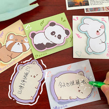 Load image into Gallery viewer, Cute Animal Sticky Notes Cute Cartoon Memo Pad Ins Kawaii Stationery Posted Tabs Its Memo Message Paper School Supplies
