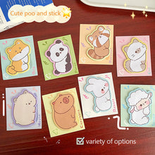 Load image into Gallery viewer, Cute Animal Sticky Notes Cute Cartoon Memo Pad Ins Kawaii Stationery Posted Tabs Its Memo Message Paper School Supplies
