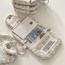 Load image into Gallery viewer, Korea Style Cartoon Fabric Card Holder Bags Mini Storage Pouch Keychain Pendant Charm
