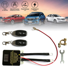 Load image into Gallery viewer, 12V Car Wireless Remote Control Battery Cutoff Switch Disconnect Auto Relay LED Display Anti-loss Power Off Leakage Protector
