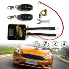 Load image into Gallery viewer, 12V Car Wireless Remote Control Battery Cutoff Switch Disconnect Auto Relay LED Display Anti-loss Power Off Leakage Protector
