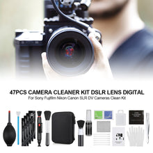 Load image into Gallery viewer, 47Pcs Camera Cleaner Kit DSLR Lens Digital Camera Sensor Cleaning Set for Sony Fujifilm Nikon Canon SLR DV Cameras Clean Kit
