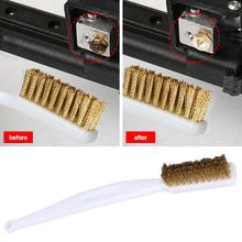 Load image into Gallery viewer, Copper 3D Printer Cleaner Tool Copper Wire Toothbrush Brush Handle For Ender 3 Nozzle Heater Block Hotend Cleaning Hot Bed Parts
