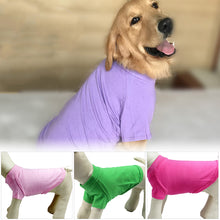 Load image into Gallery viewer, 2XL-4XL Solid Color Dog T-Shirt Summer Cotton Dog Vest Breathable Soft Shirt for Small Medium Large Dogs
