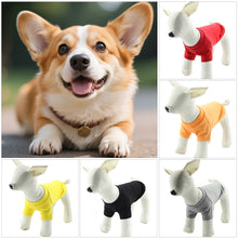 Load image into Gallery viewer, M-XL Solid Color Dog T-Shirt Summer Cotton Dog Vest Breathable Soft Shirt for Dachshund Dog
