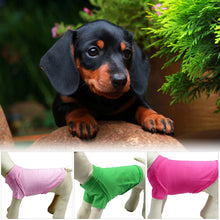 Load image into Gallery viewer, M-XL Solid Color Dog T-Shirt Summer Cotton Dog Vest Breathable Soft Shirt for Dachshund Dog
