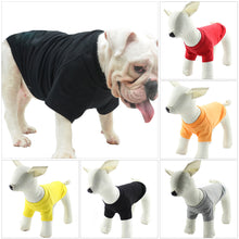 Load image into Gallery viewer, M-XL Solid Color Dog T-Shirt Summer Cotton Dog Vest Breathable Soft Shirt for French Bulldog English Bulldog
