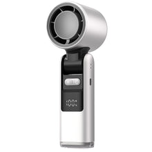 Load image into Gallery viewer, 4000mAh USB Rechargeable Fan Handheld Ice Cooling Fan Refrigeration Turbo Digital Display Electric Fan Office Desktop Outdoor
