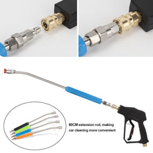 Load image into Gallery viewer, Stainless Steel 1/4 Quick Connector Car Wash High Pressure Water Self-Locking Extension Rod Nozzle Extension Rod Accessories
