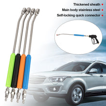Load image into Gallery viewer, Stainless Steel 1/4 Quick Connector Car Wash High Pressure Water Self-Locking Extension Rod Nozzle Extension Rod Accessories
