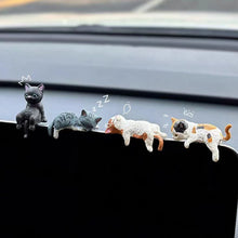 Load image into Gallery viewer, Car Ornament Center Console Navigator Screen Sleeping Cat Decoration For Computer Display Lying Cat Animal Sculpture

