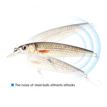 Load image into Gallery viewer, 1PC 10CM/16G Rechargeable LED Green Light Lure Bait ABS Electronic Mechanical Vibration Long Casting Fishing Bait
