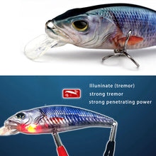 Load image into Gallery viewer, 1PC 10CM/16G Rechargeable LED Green Light Lure Bait ABS Electronic Mechanical Vibration Long Casting Fishing Bait
