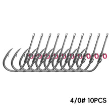 Load image into Gallery viewer, 10PCS/Box Live Shrimp Spring Back Hook Live Shrimp Fixed Carbon Steel Hook With Barbs Straight Handle Sea Fishing Hook
