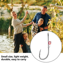 Load image into Gallery viewer, 10PCS/Box Live Shrimp Spring Back Hook Live Shrimp Fixed Carbon Steel Hook With Barbs Straight Handle Sea Fishing Hook
