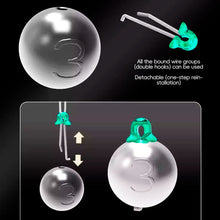 Load image into Gallery viewer, 5PCS Detachable Soft Core Anti-Injury Wire Running Lead Pendant With No-Binding Position Beans Anti-Water Running Spherical Running Lead
