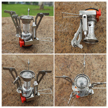 Load image into Gallery viewer, Portable Mini Folding Burner Head Integrated Outdoor Camping Stove With Burner Head Press Electronic Ignition
