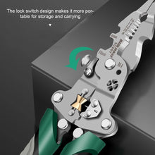 Load image into Gallery viewer, Wire Stripper Foldable Cable Cutter Stripper Pliers Multi-Function Electrician Hand Tool For Wires Cutting Crimping Winding
