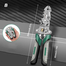 Load image into Gallery viewer, Wire Stripper Foldable Cable Cutter Stripper Pliers Multi-Function Electrician Hand Tool For Wires Cutting Crimping Winding
