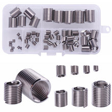 Load image into Gallery viewer, 60Pcs Wire Thread Insert M3 M4 M5 M6 M8 M10 M12 Fastening Thread Insert Stainless Steel Spiral Wire Screw Sleeve Wear Repair Kit
