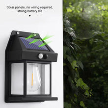 Load image into Gallery viewer, Motion Sensor Outdoor Solar Wall Lamp Waterproof Tungsten Filament Lamp Induction Lamp Household Light Garden Wall Light
