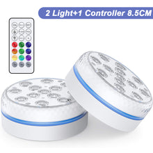 Load image into Gallery viewer, Underwater Lights with Remote Control 13LED Swimming Pool Light IP68 Waterproof Bright Submersible Lamp for Pond/Pool/Aquarium
