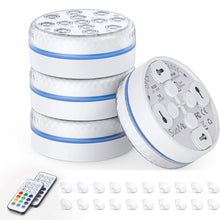 Load image into Gallery viewer, Underwater Lights with Remote Control 13LED Swimming Pool Light IP68 Waterproof Bright Submersible Lamp for Pond/Pool/Aquarium
