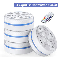 Load image into Gallery viewer, Underwater Lights with Remote Control 13LED Swimming Pool Light IP68 Waterproof Bright Submersible Lamp for Pond/Pool/Aquarium
