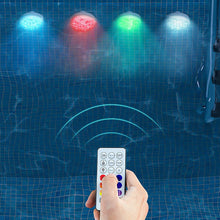 Load image into Gallery viewer, Underwater Lights with Remote Control 13LED Swimming Pool Light IP68 Waterproof Bright Submersible Lamp for Pond/Pool/Aquarium
