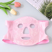 Load image into Gallery viewer, Portable Ice Face Mask Reusable Cold Compress Ice Pack Flexible Puffy Eyes Face Relief Cooling Mask Gel Face Mask for Hot And Cold Therapy
