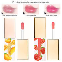 Load image into Gallery viewer, Peach Warm Change Lip Oil Lip Honey Hydrating Preventing Drying Cracking Moisturizing Removing Dead Skin Soothing, Protecting Lips Oil
