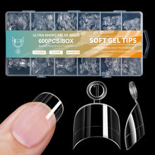 Load image into Gallery viewer, 600pcs/box Ultra Short False Nails Fingertips Nail Art Nail Plate Ultra Short Scratch Free Frosted Extension Nail

